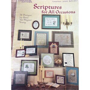 Vintage Religious Cross Stitch Pattern Book Scriptures Craft Design